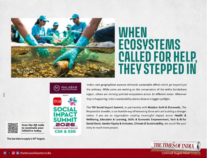 The Times of India Social Impact Summit 2026 print advertisement