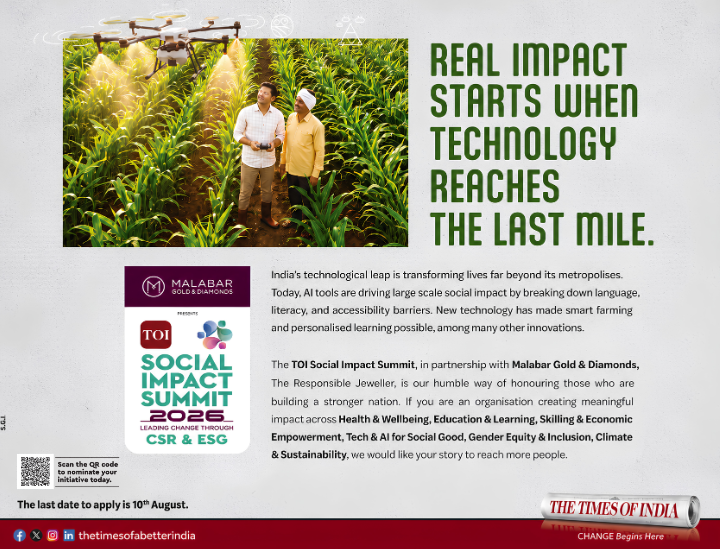 The Times of India Social Impact Summit 2026 print advertisement